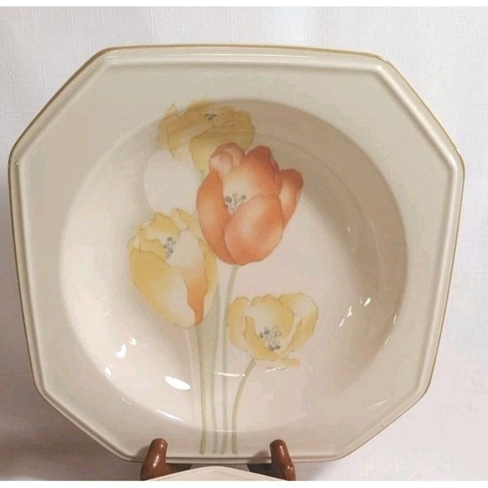 Mikasa CONTINENTAL IVORY F4008 DUTCH GARDEN Salad  Soup Bowl 9" EUC REPLACEMENT